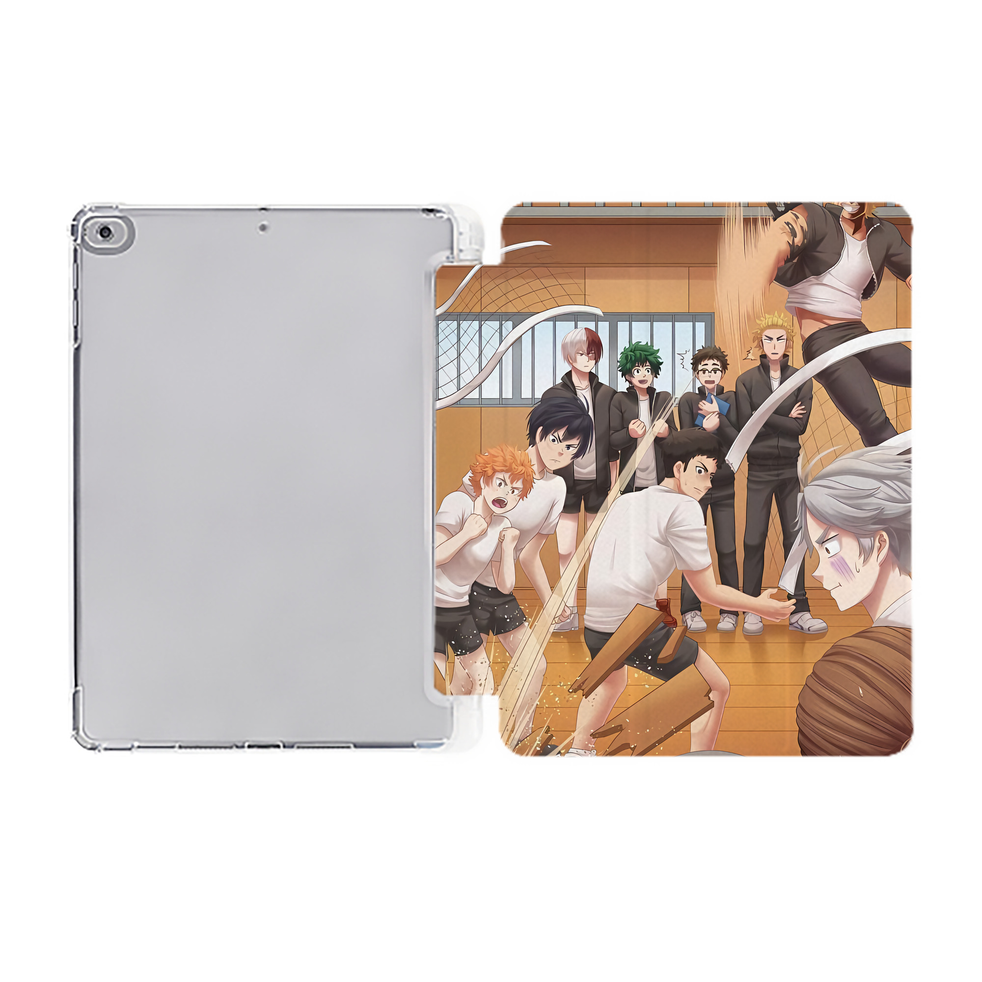 （画像用） ハイキュー!! Haikyu!! IPad ケース ペン収納付き 三つ折りスタンド PUレザー×シリコン 対応機種9.5/10.5/10.9インチ